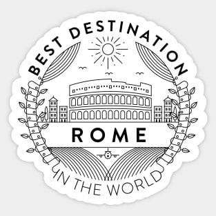 Rome Minimal Badge Design Sticker